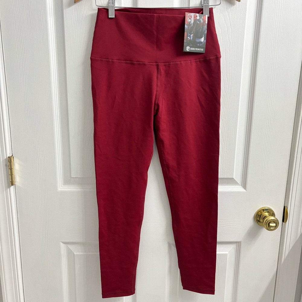 Born Primitive Lift Yourself Up Leggings Red Large NWT Ruched Butt